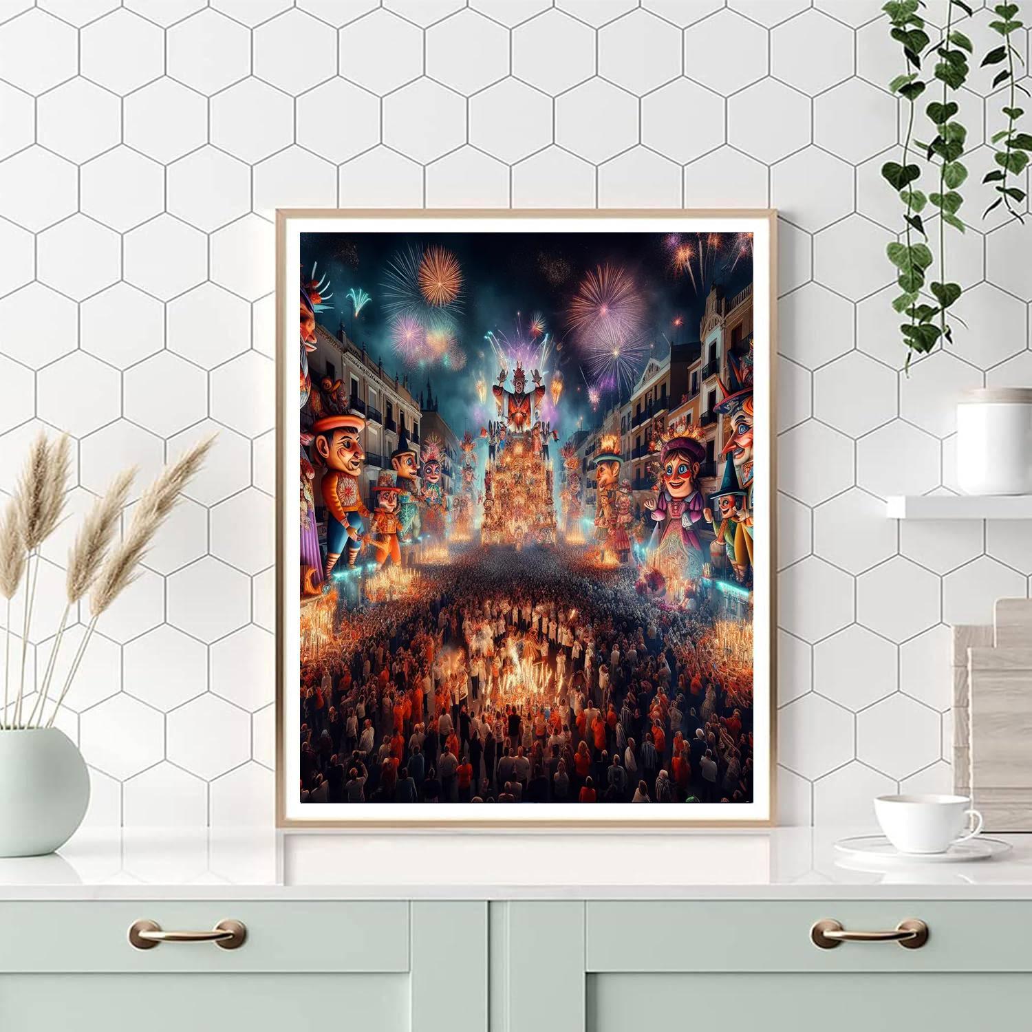 Las Fallas Number Painting