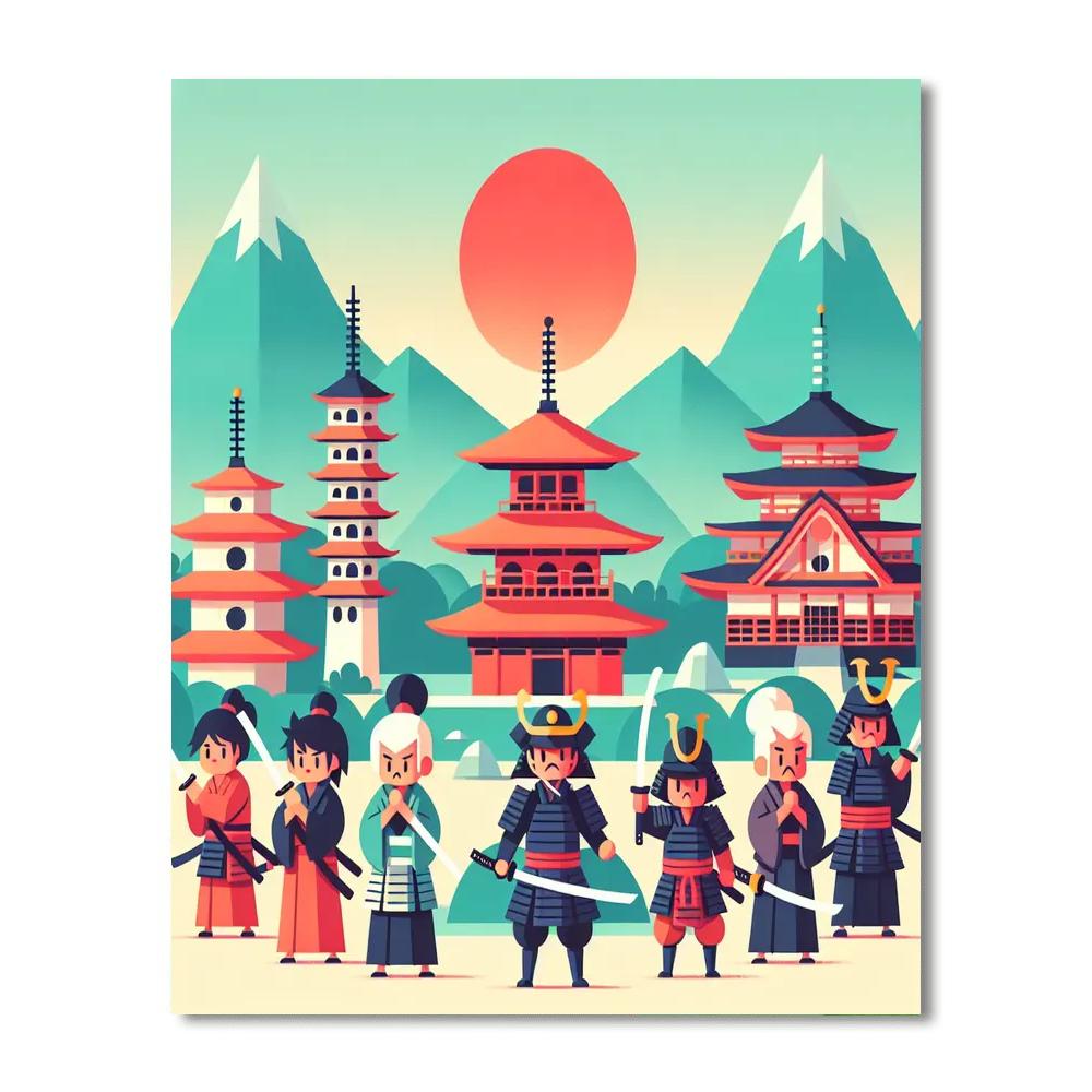 Historic Samurai Adventure Paint By Numbers Art