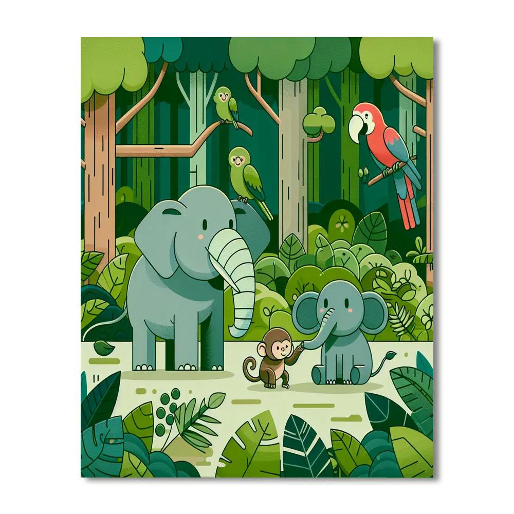 Gentle Giant Jungle Journey Painting By Numbers Kit