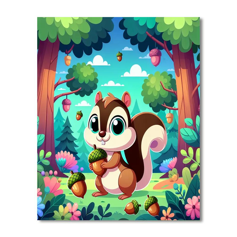 Playful Chipmunk Paint By Color