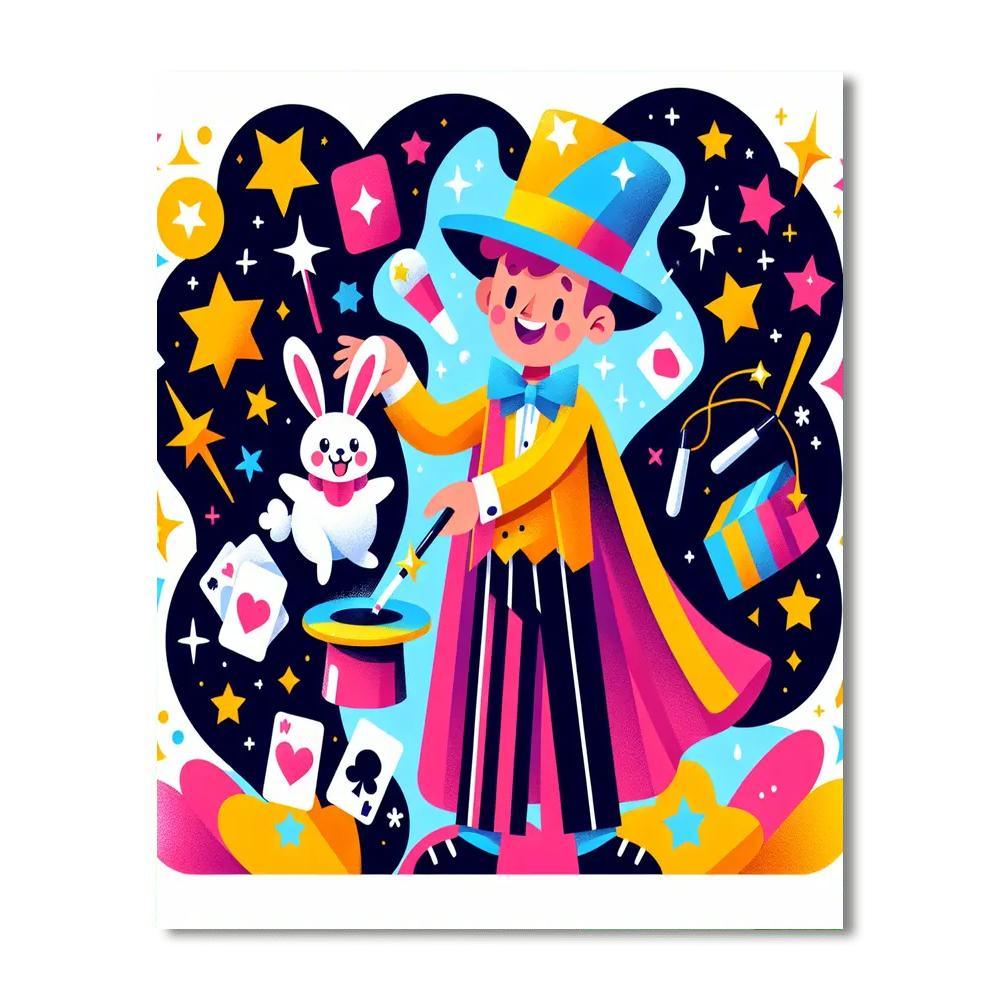 Witty Magician Painting By Numbers Kit