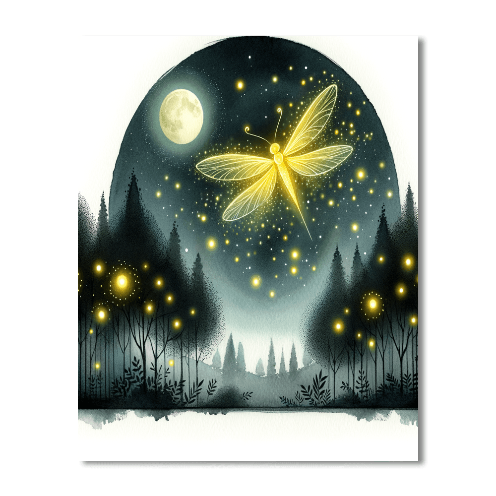 Glowing Firefly - DIY Painting By Numbers Kit