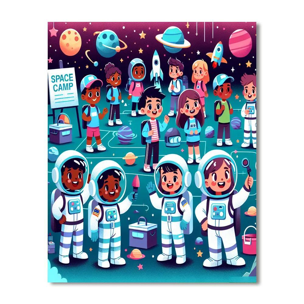Space Camp Adventure Painting Number Kit