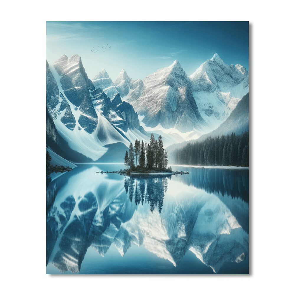 Serene Alpine Landscape Paint By Color