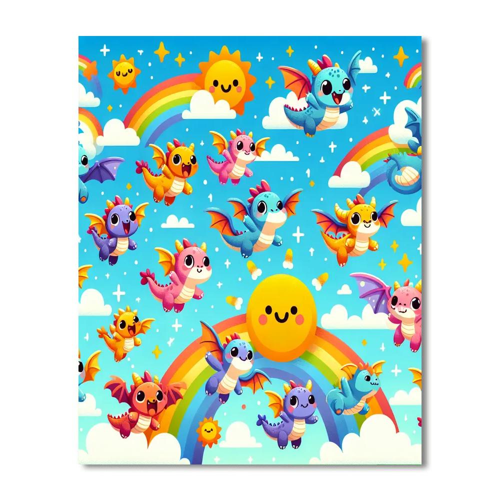 The Magic Dragon Ride DIY Paint By Numbers