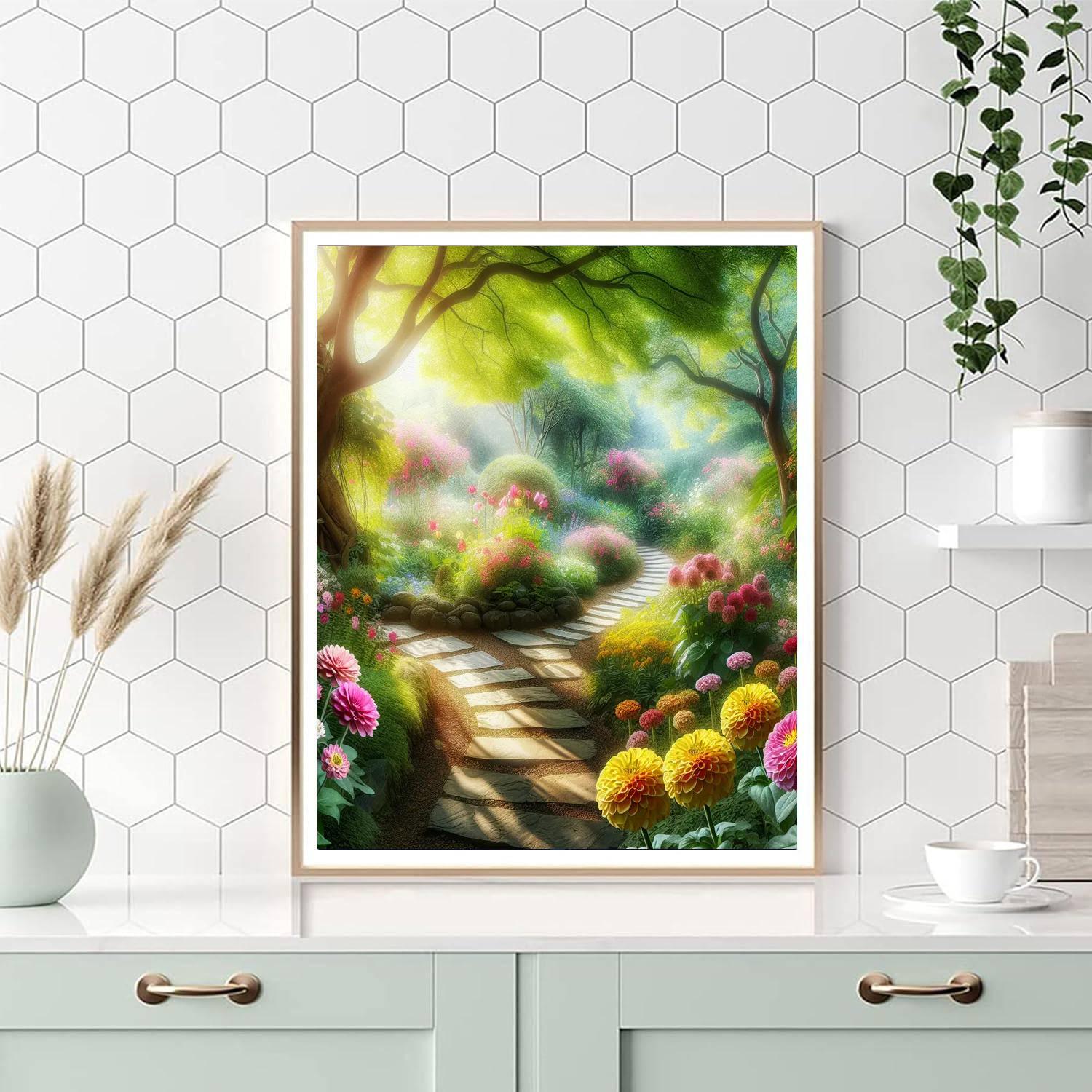 Artistic Garden Retreat Painting Number Kit