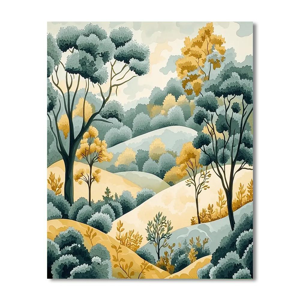 Alphonse Mucha Inspired Glistening Meadows Of Harmony  Paint By Number