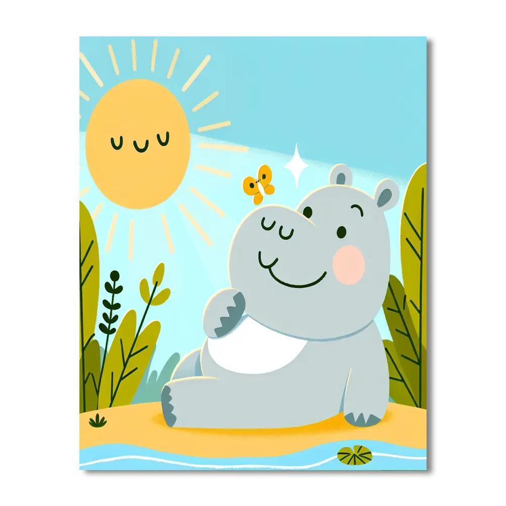 Giggles The Hippo Paint By Numbers Kits