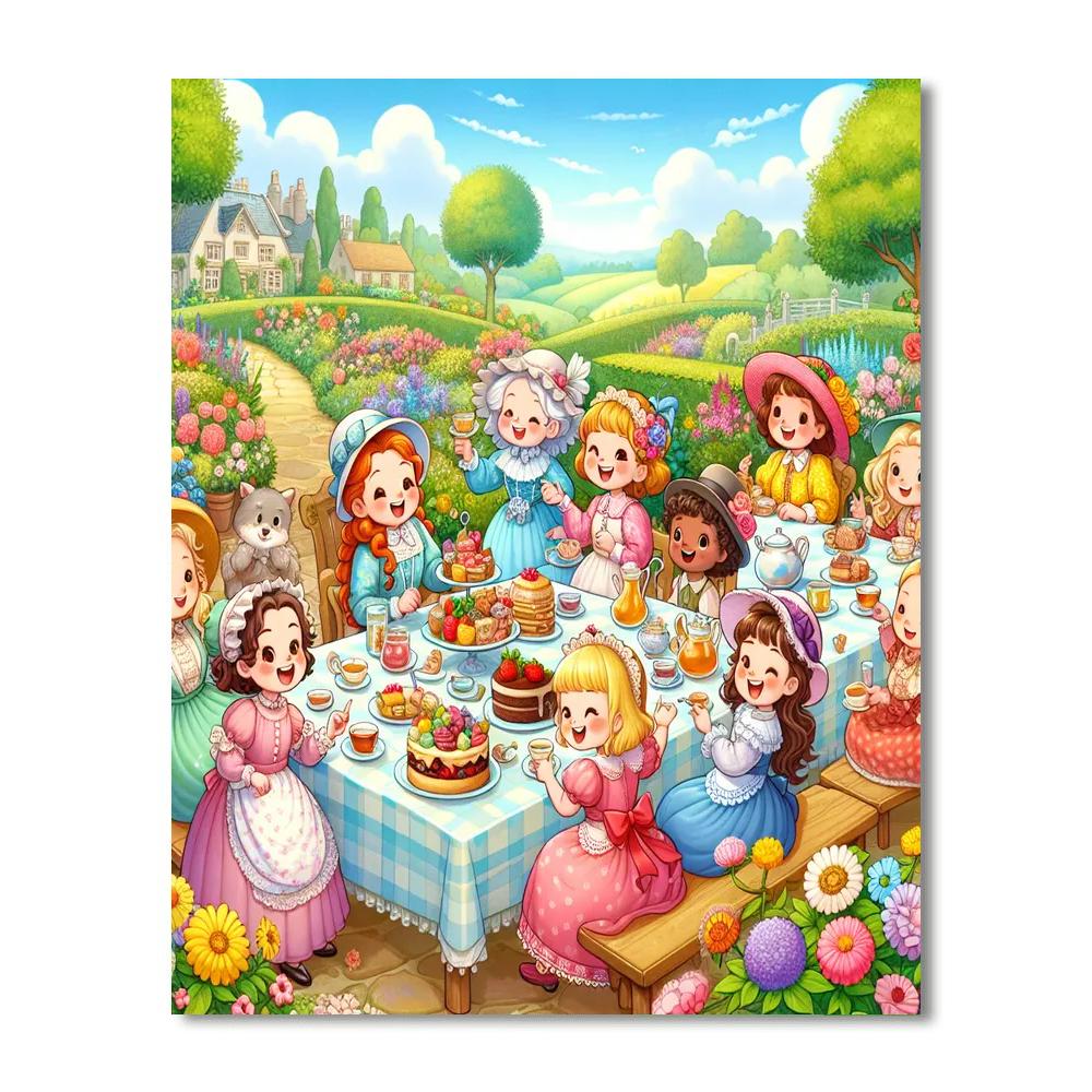 Magical Tea Party DIY Paint By Numbers