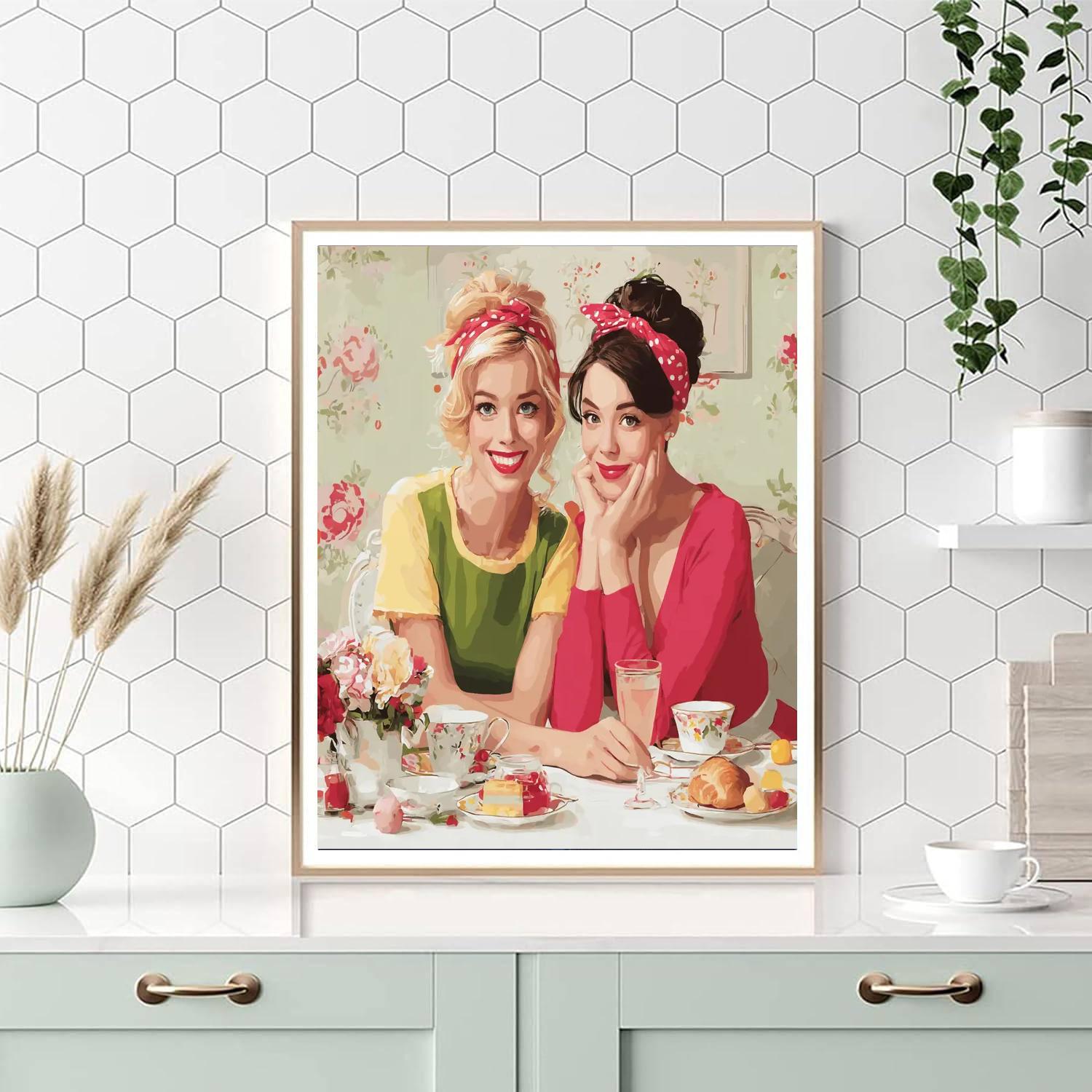 Cherished Moments Of Tea Time DIY Paint By Numbers