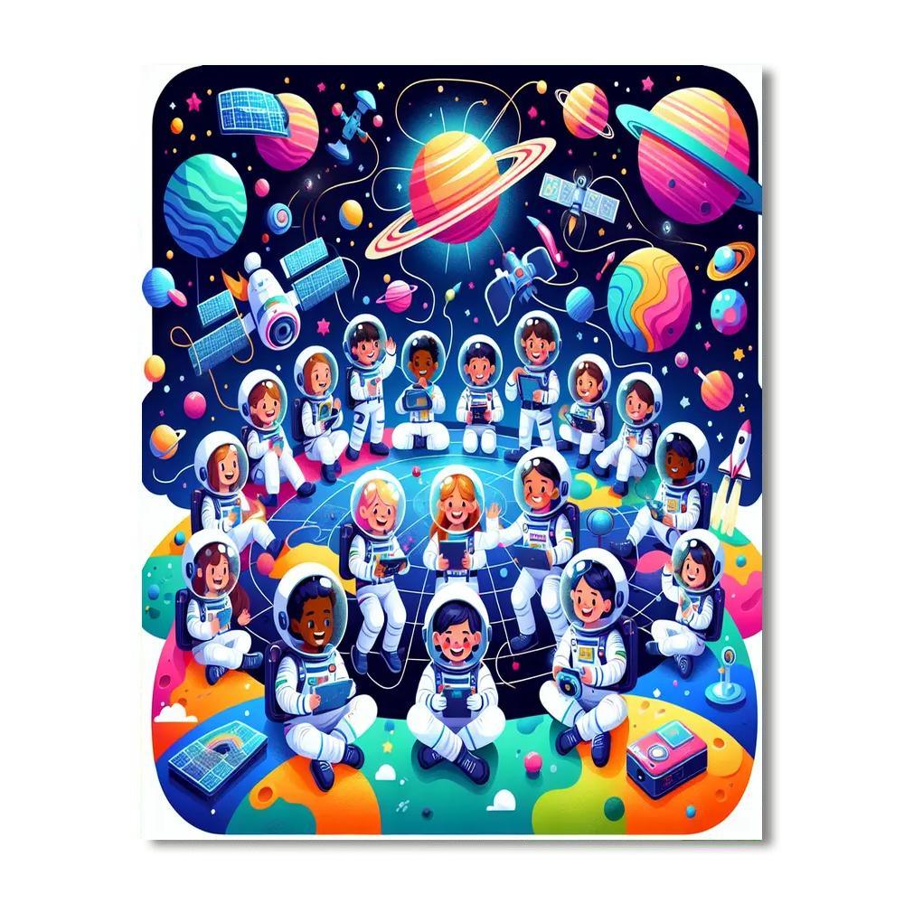 Intergalactic Space Camp Paint By Color