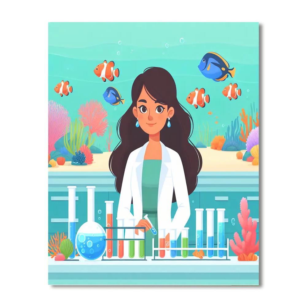 Underwater Ocean Lab Paint By Numbers Kits