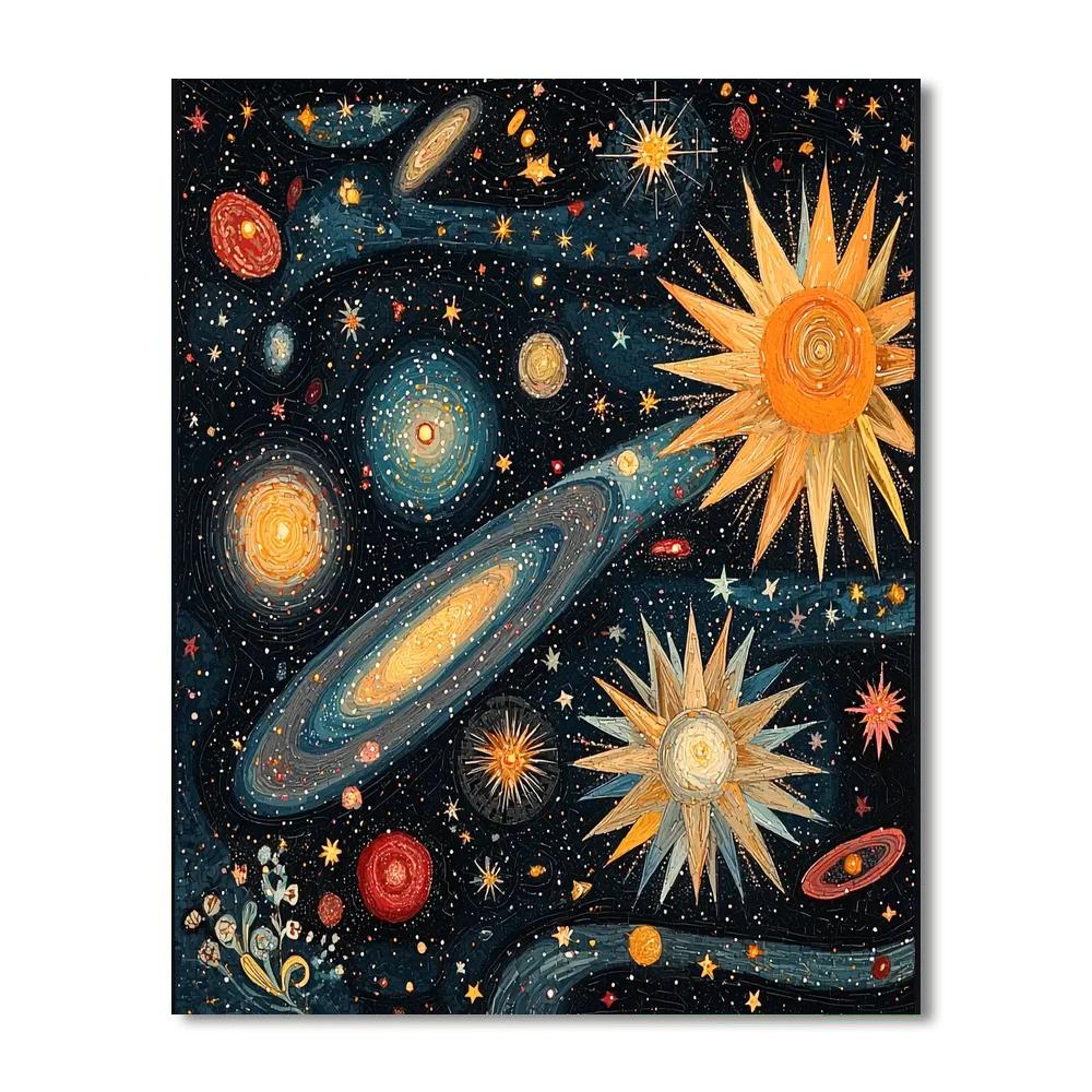 M.C. Escher Inspired Astral Tapestry  Paint By Numbers Kits