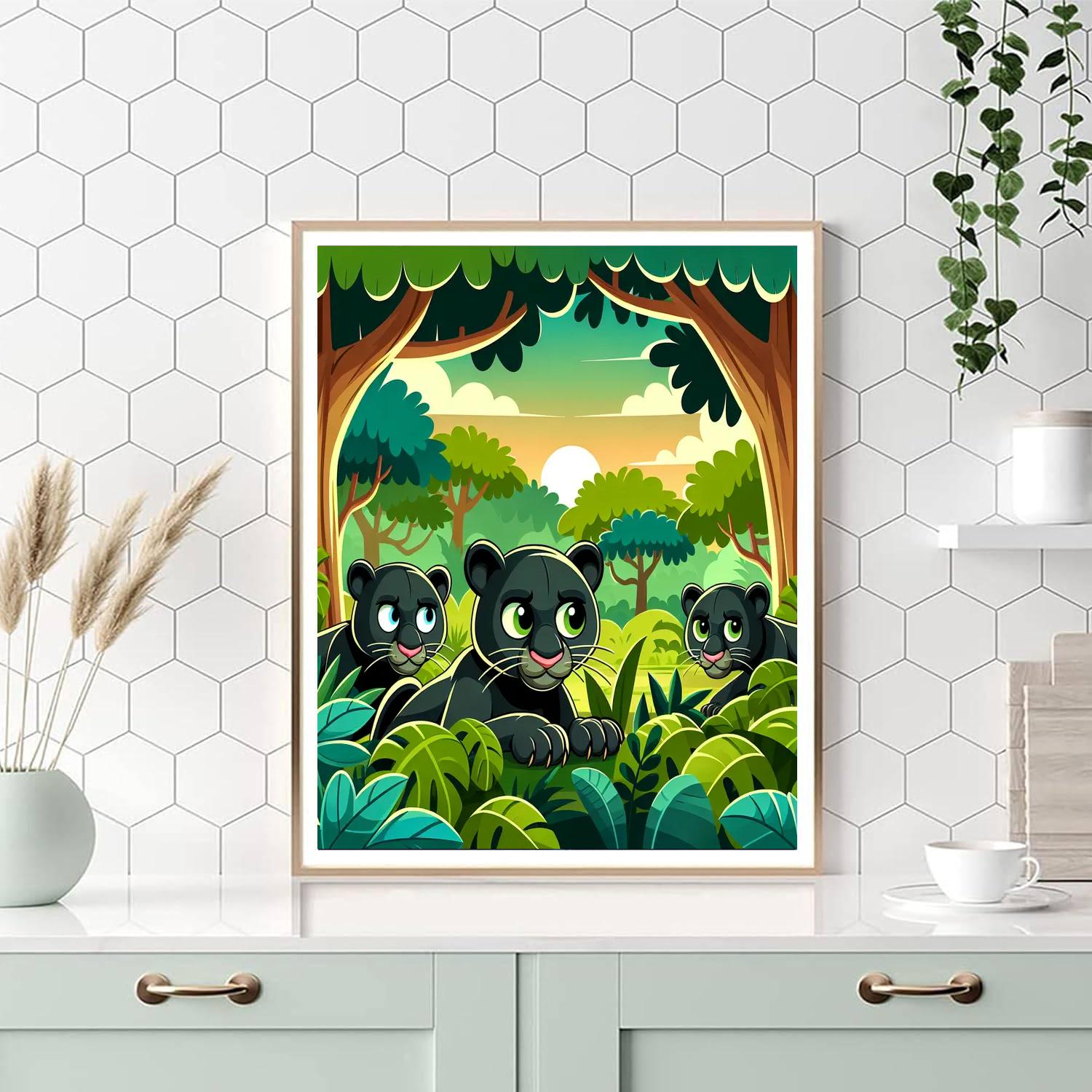 Prowling Panthers Numbered Painting Kits