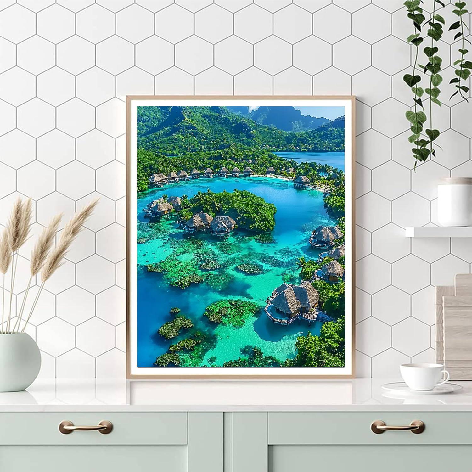 Lagoons Of Bora Bora Paint By Number