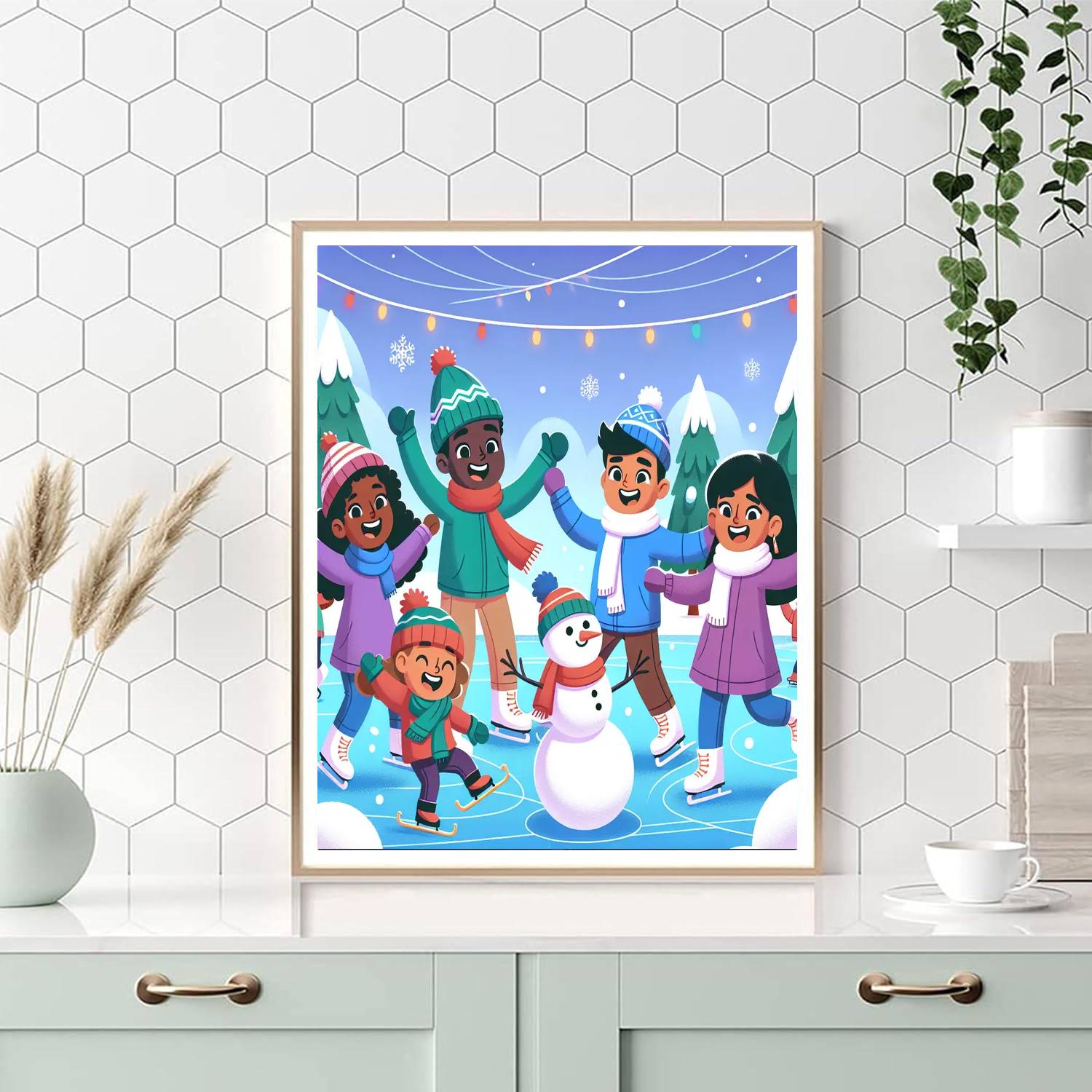 Festive Winter Fun Paint By Numbers