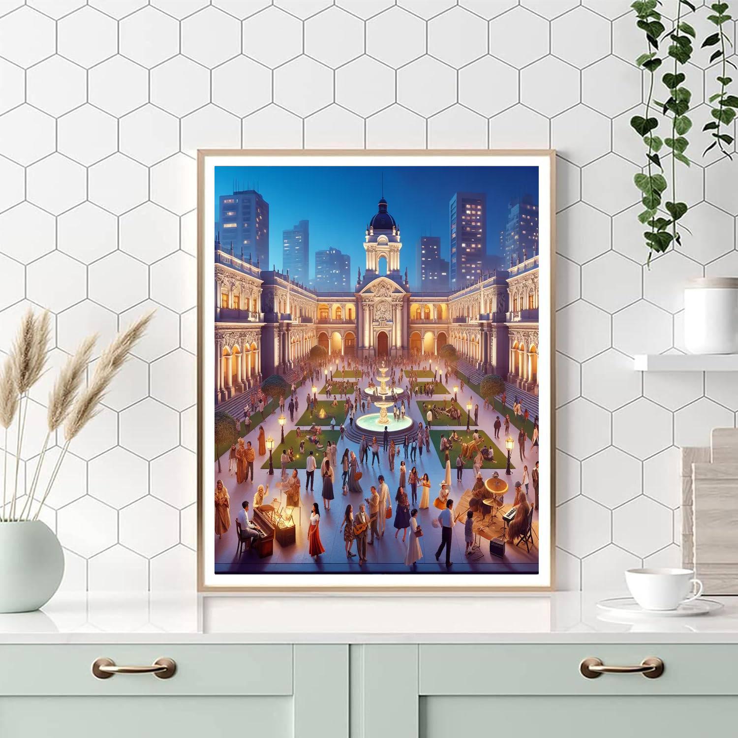 Lima Art Museum Night - Peru DIY Paint By Numbers