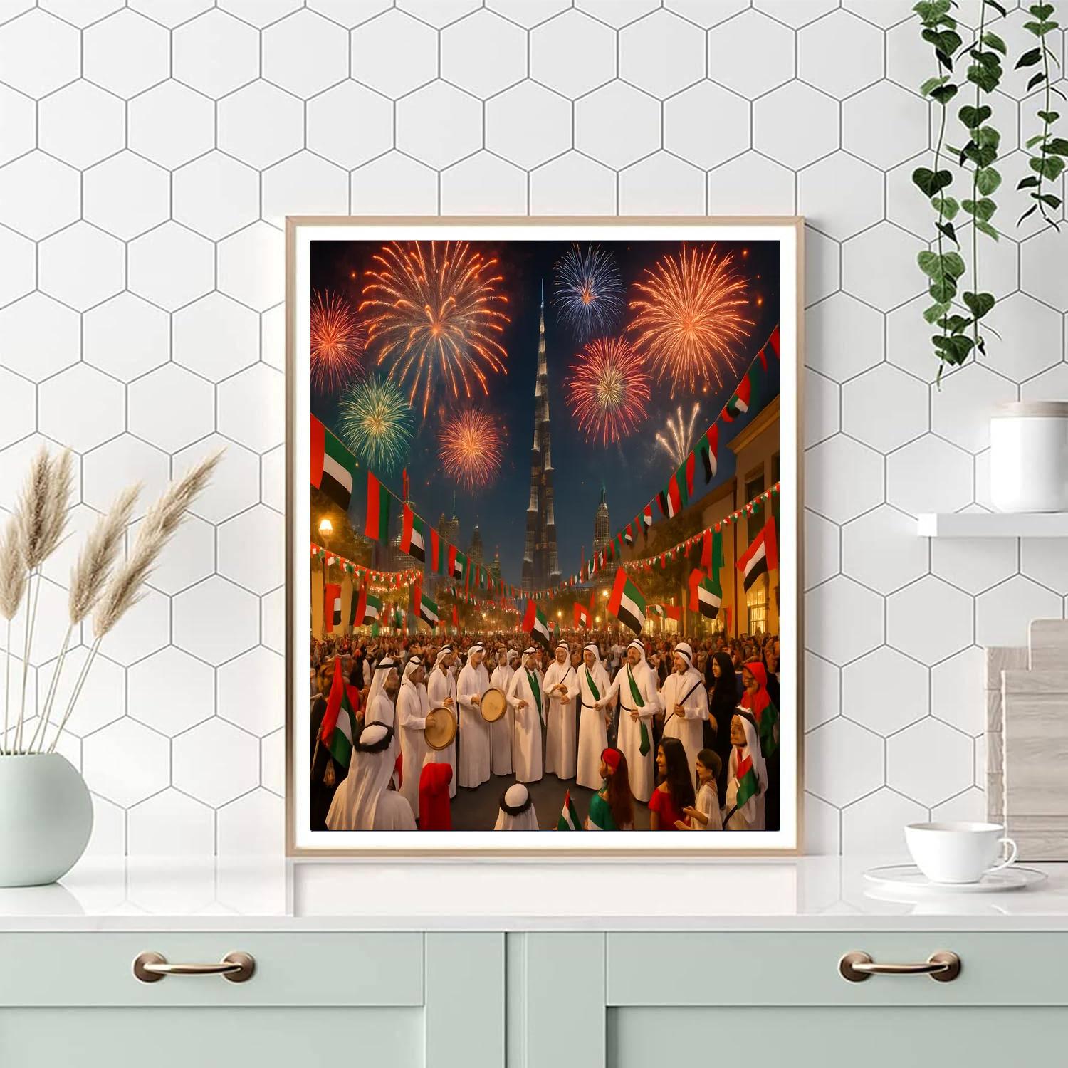 National Day - United Arab Emirates Painting Number Kit
