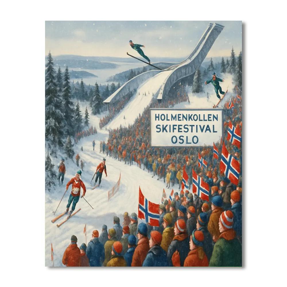 Holmenkollen Ski Festival - Oslo, Norway DIY Paint By Numbers