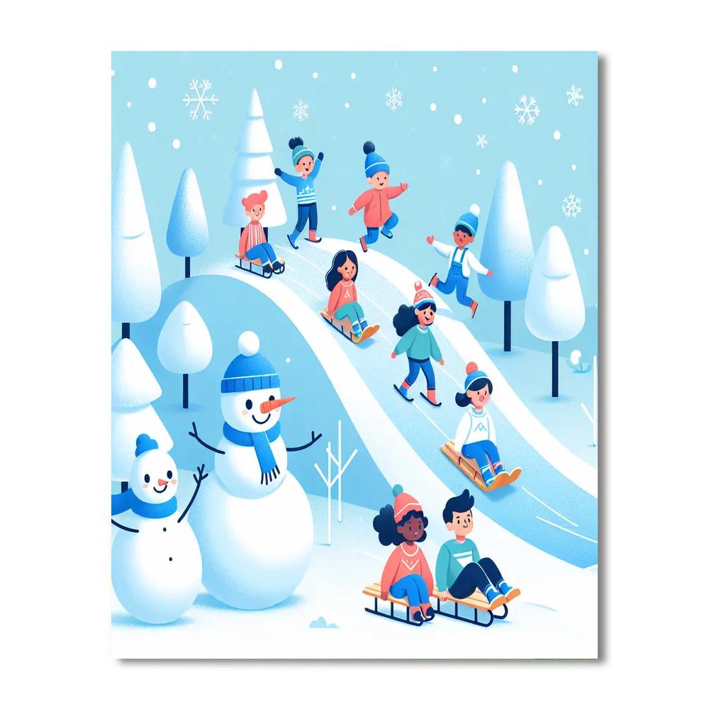Winter Whirl Painting Number Kit