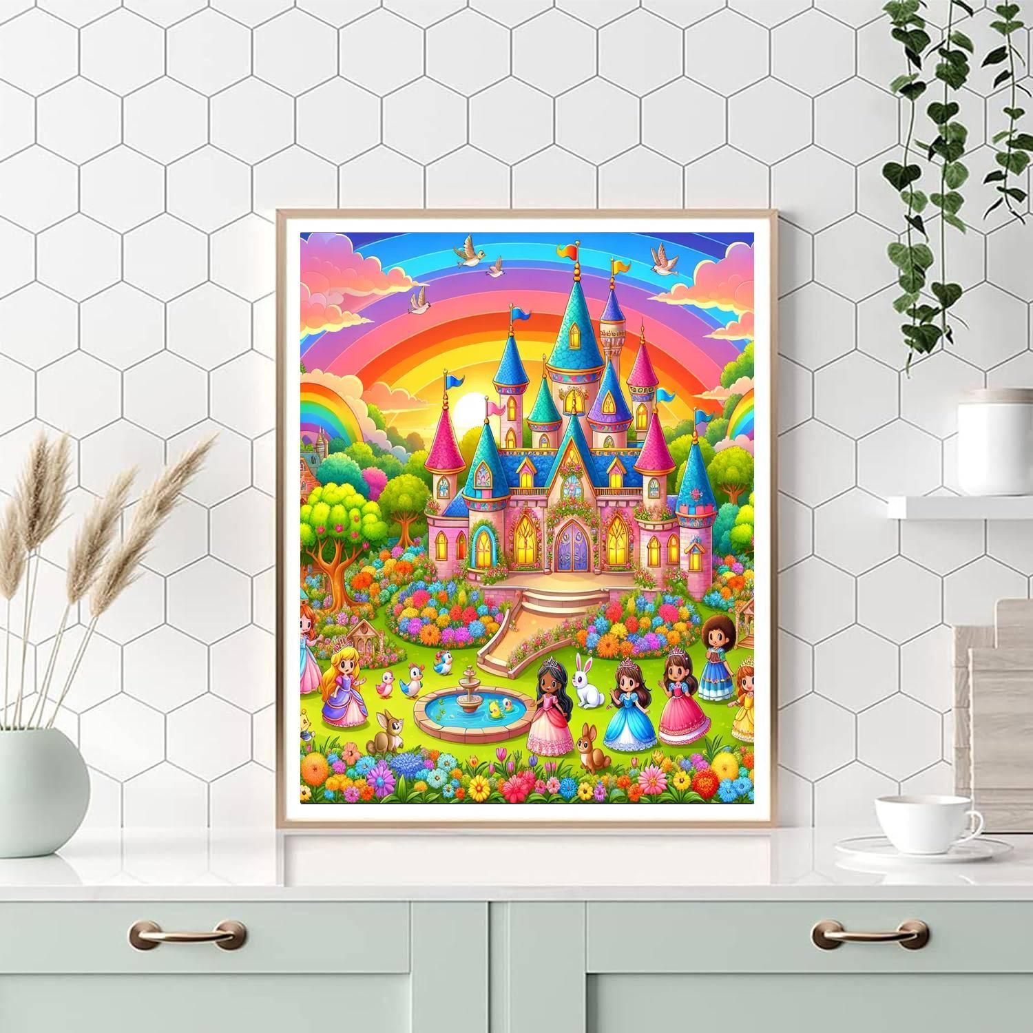 Enchanting Princess Castle Painting By Numbers Kit