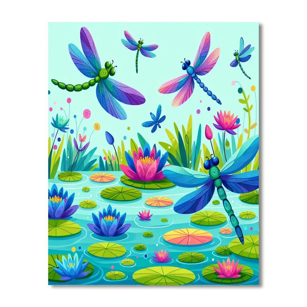 Daring Dragonflies Paint By Numbers Art
