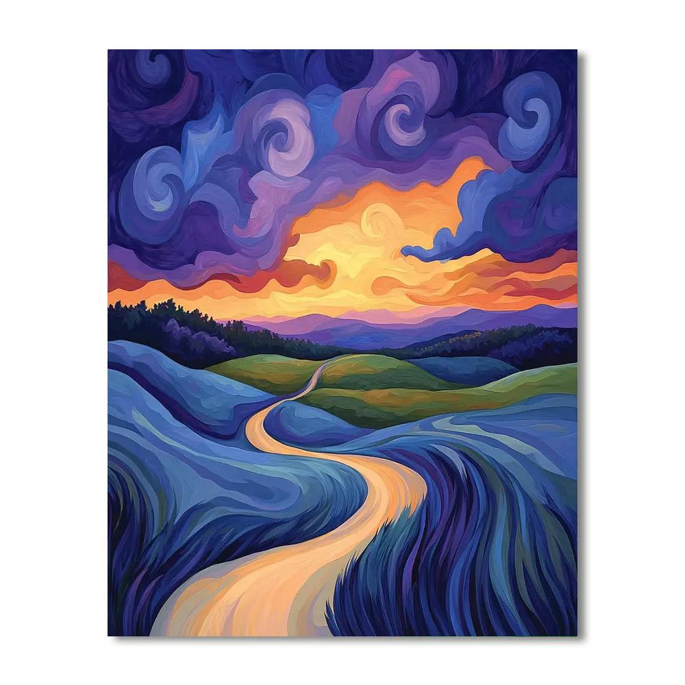 Paul Cézanne Inspired Shades Of Dusk  Paint By Numbers Art