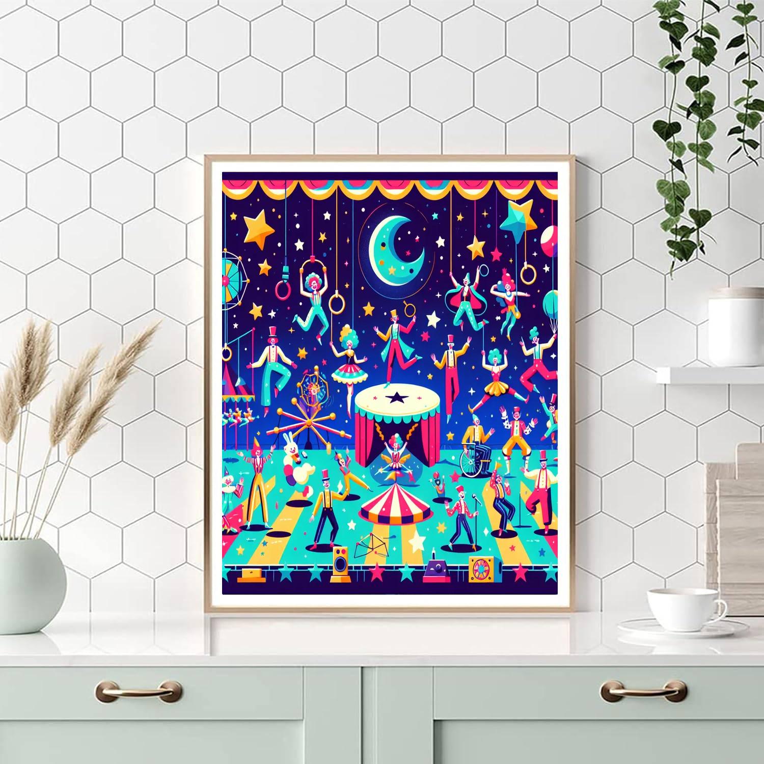 Celestial Circus Spectacle Painting By Numbers Kit