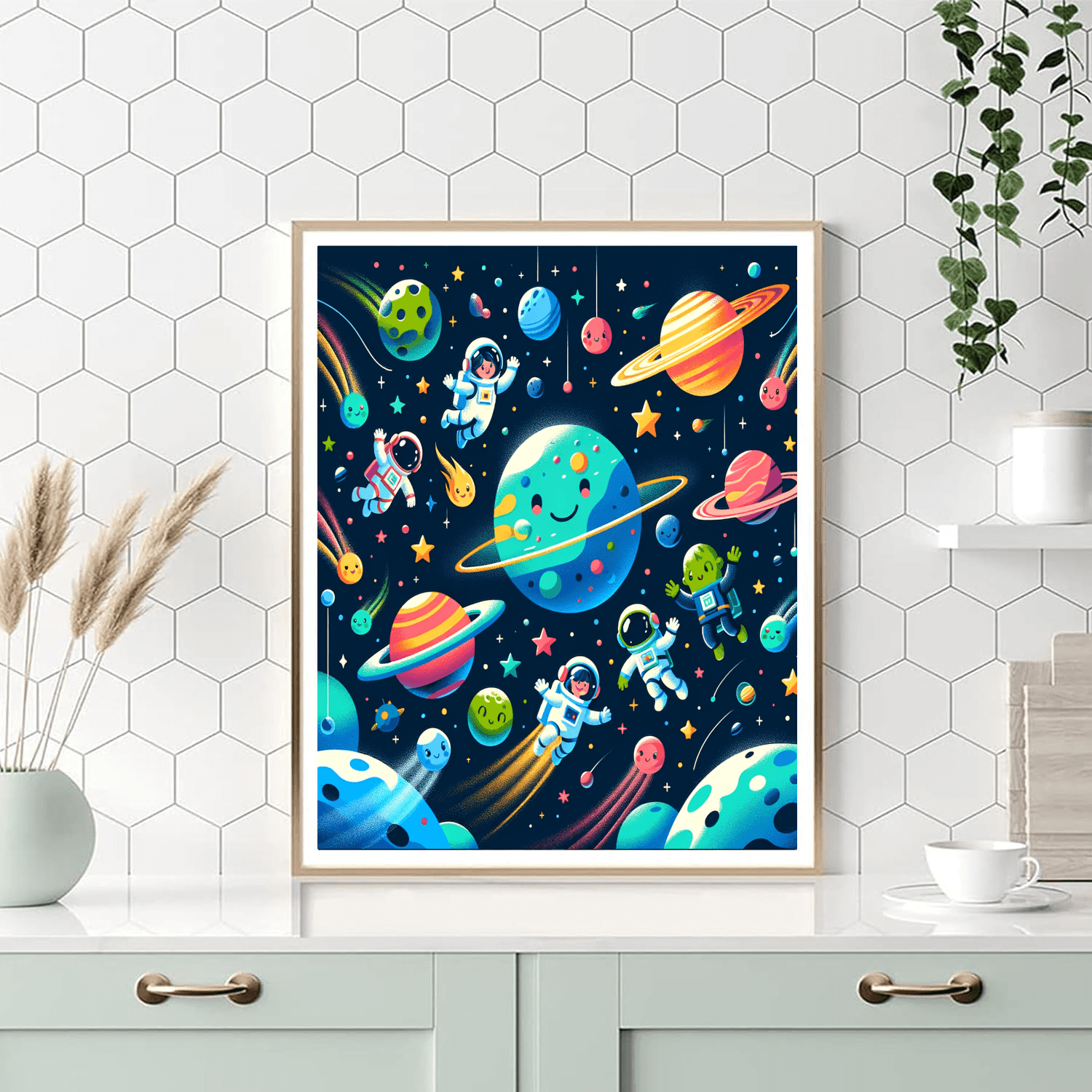 Exploring The Solar System Number Painting