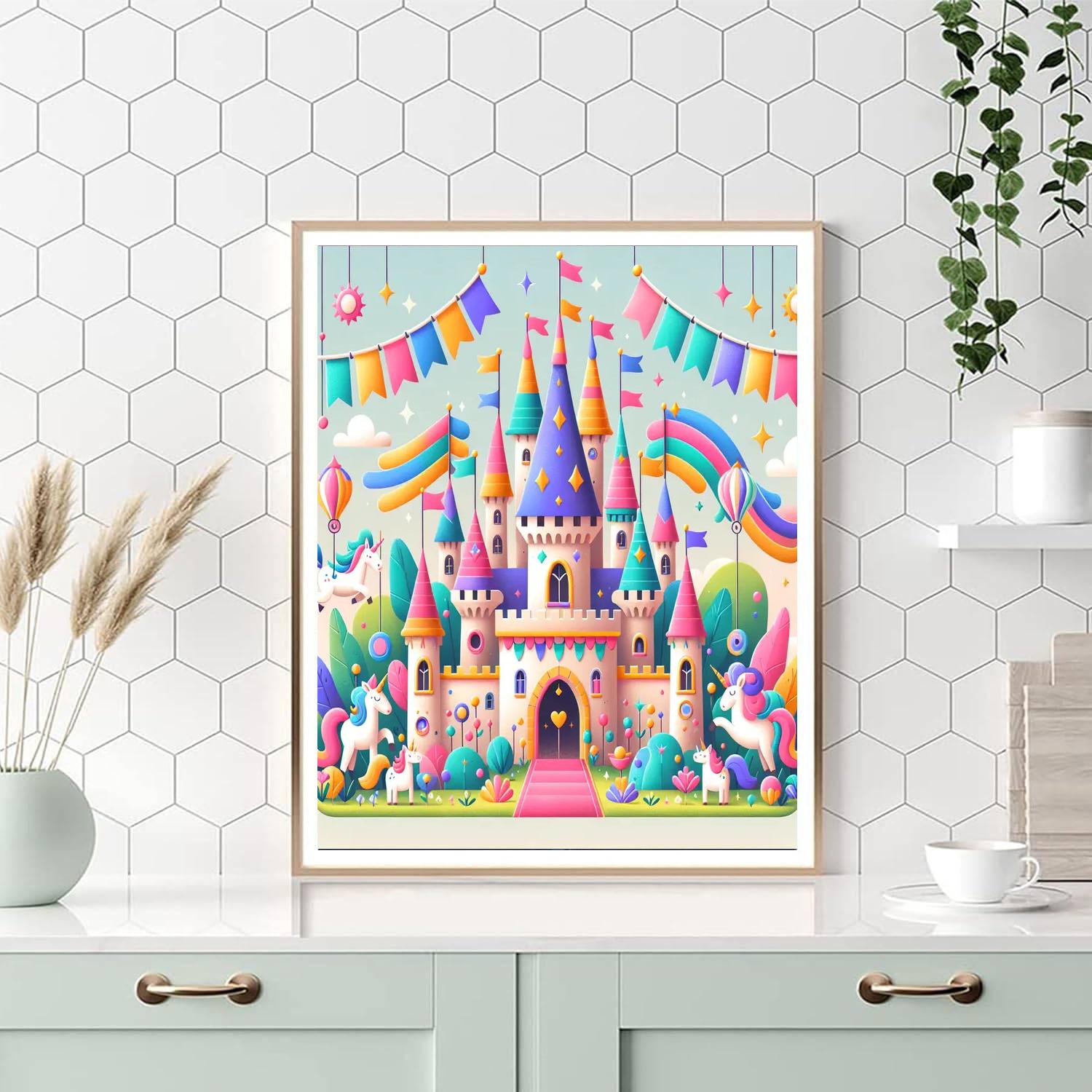 Magical Castle Festivities Paint By Numbers Art