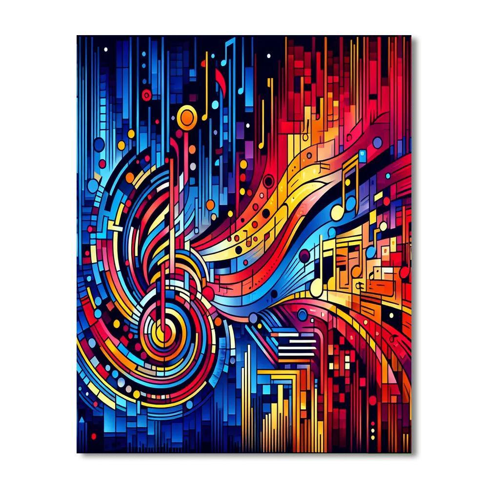 Abstract Music Vibes Paint By Numbers Kits