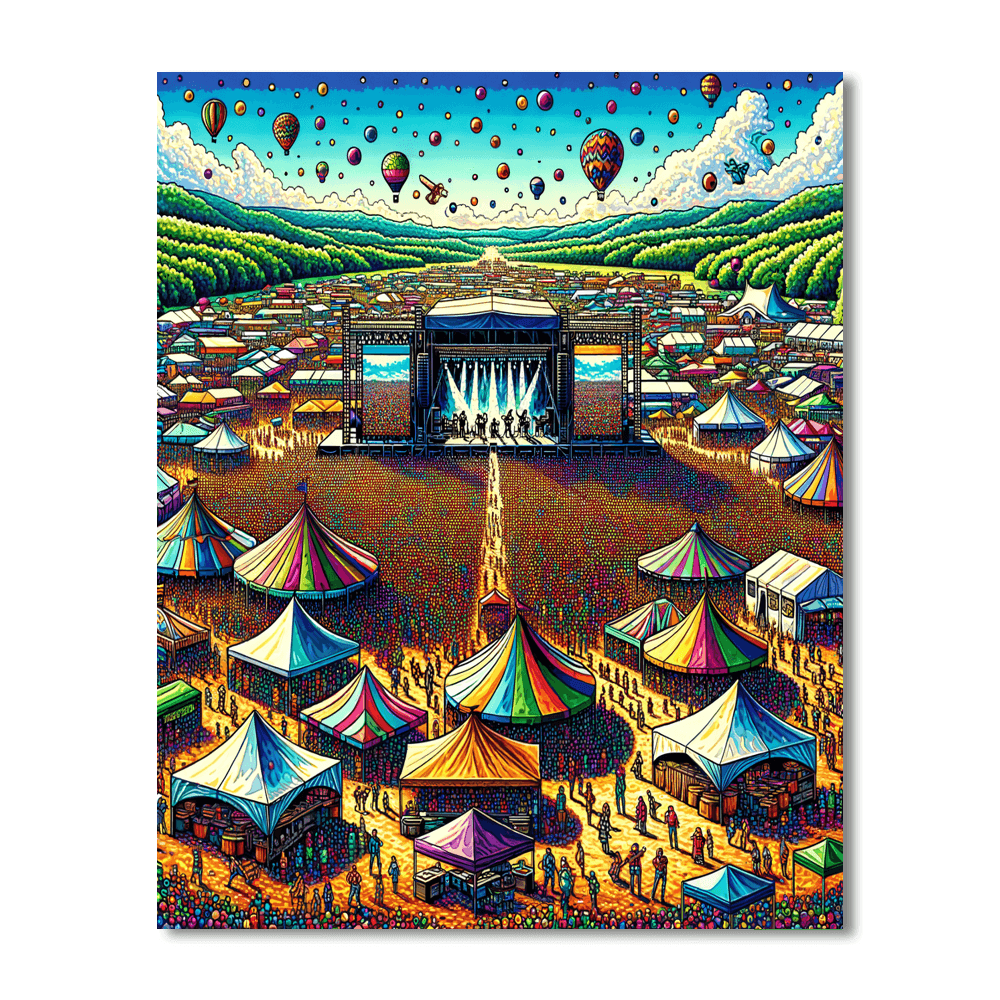 Glastonbury Festival - Pilton DIY Paint By Numbers