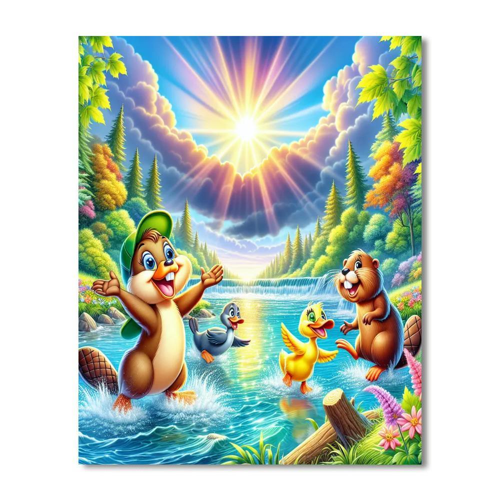 Enchanted Riverbank Numbered Painting Kits