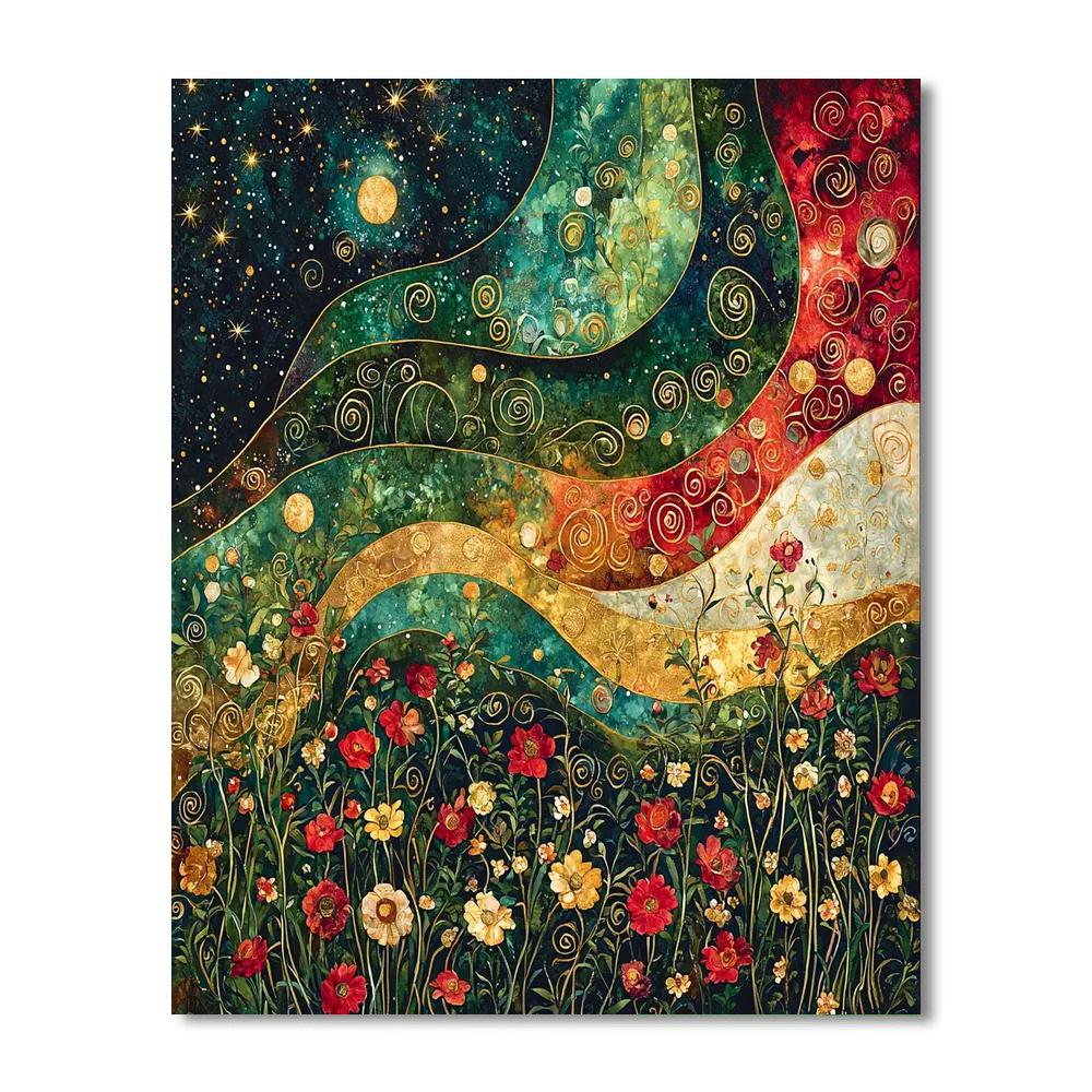 Gustav Klimt Inspired The Infinite Bloom  Paint By Numbers Art