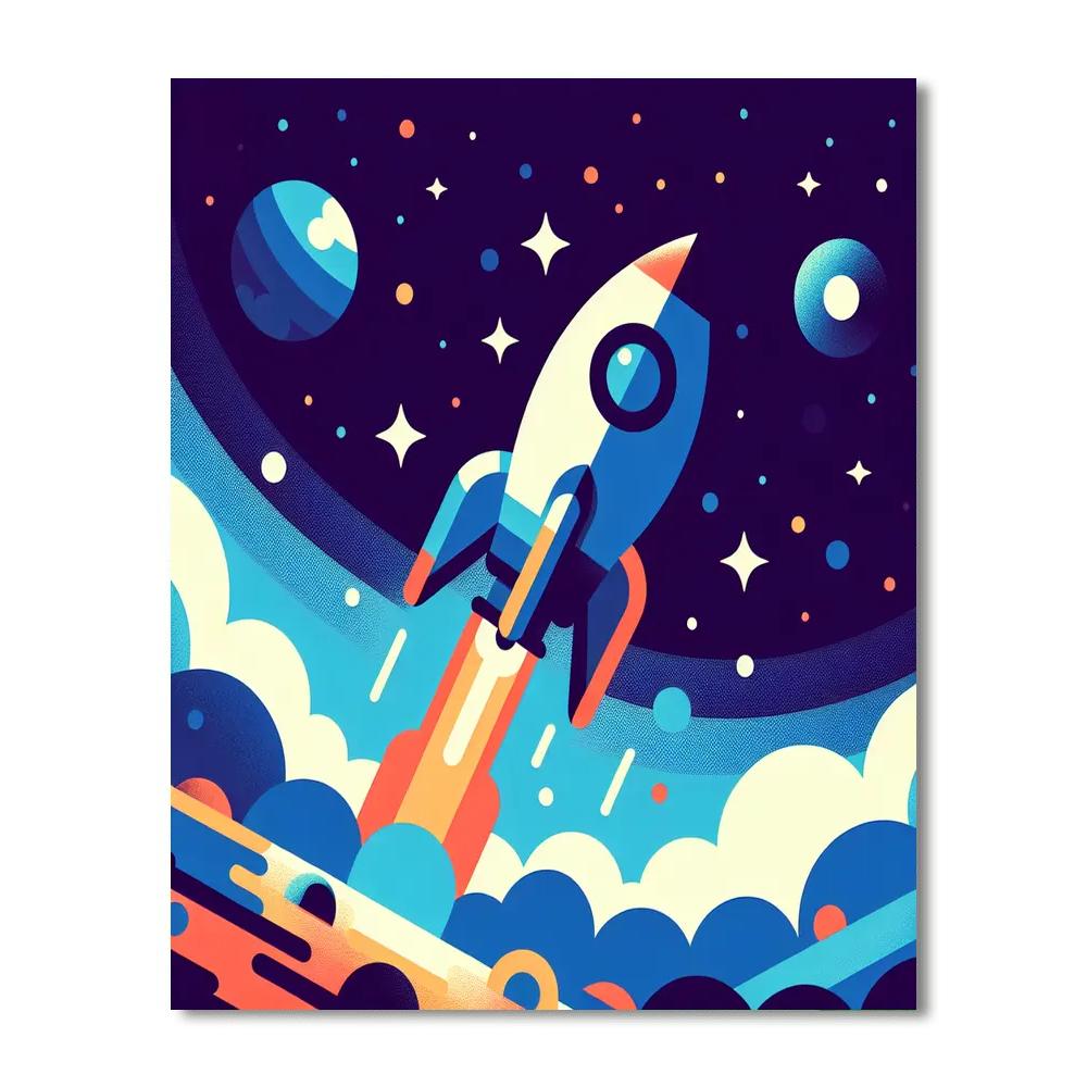Roaring Rockets Numbered Painting Kits