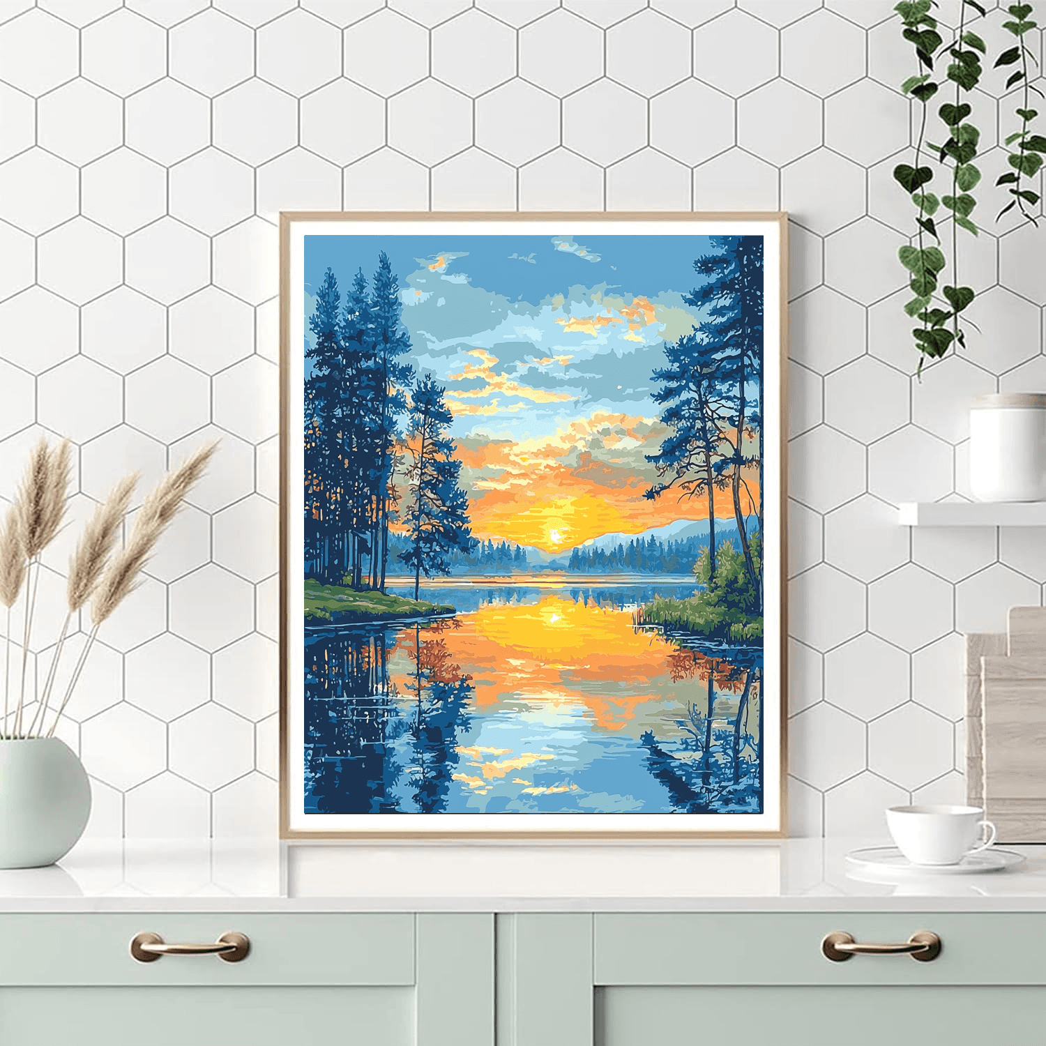 John William Waterhouse Inspired Romantic Lake Reflection  Paint By Numbers Kits