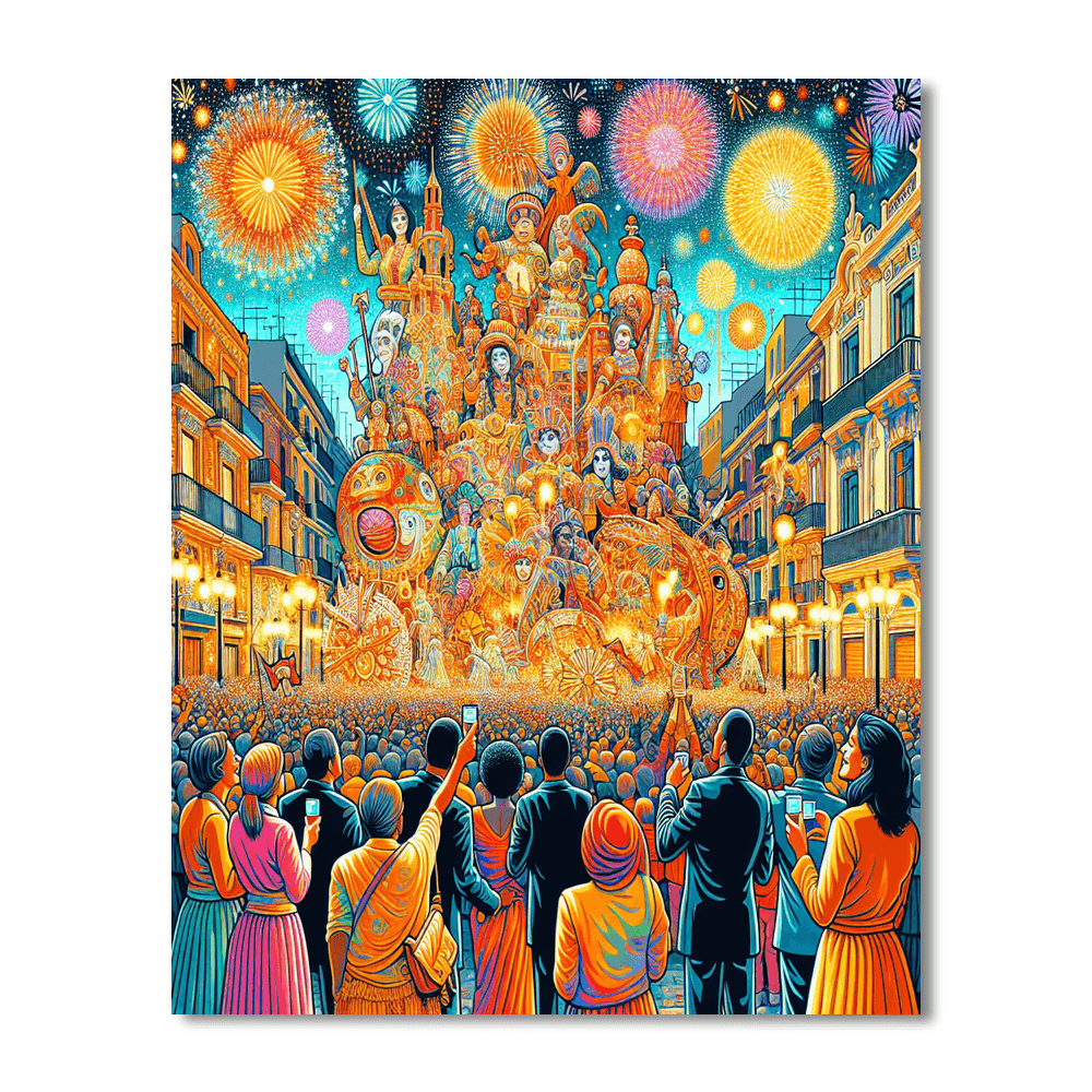 Valencia Fallas - Spain Number Painting