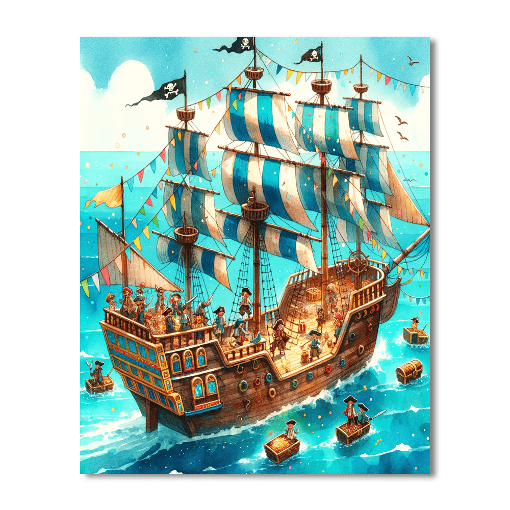 Adventurous Pirates Paint By Color