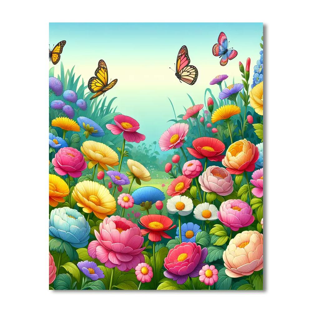 Garden Harmony Painting Number Kit