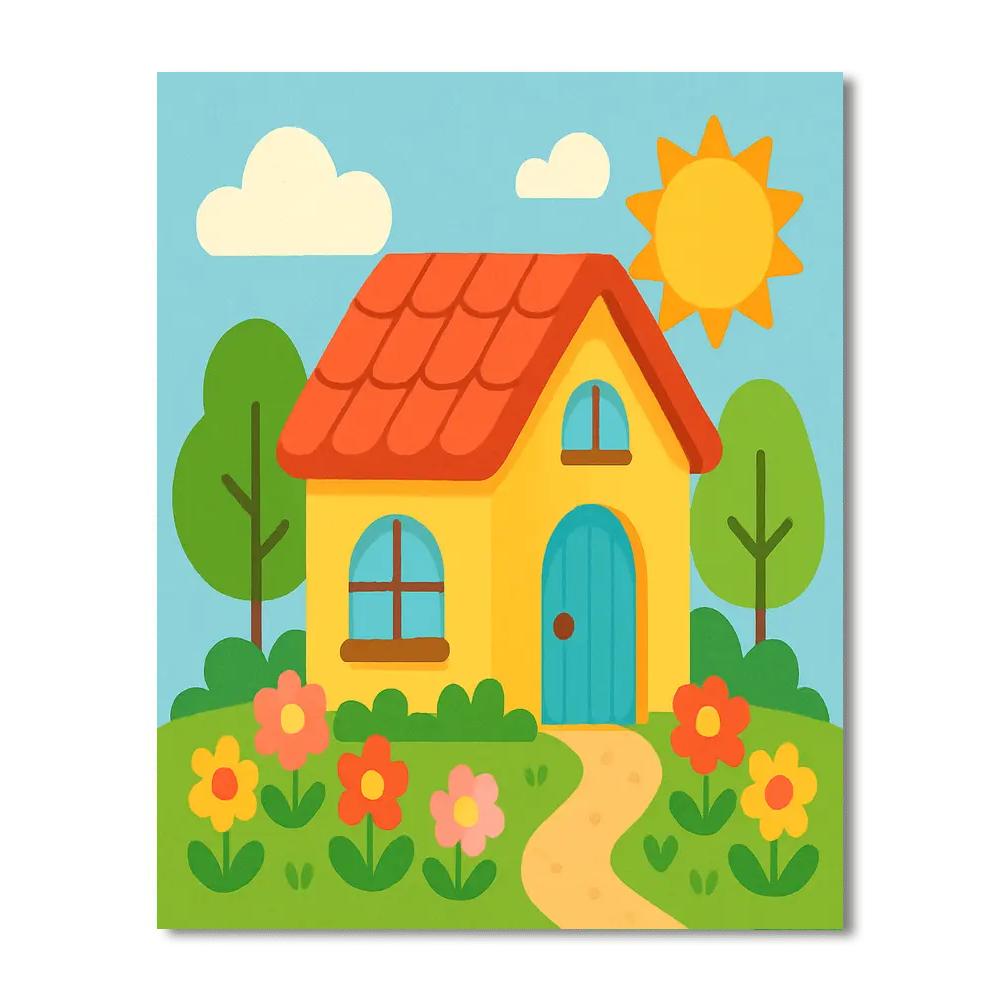 Cozy Little House Painting By Numbers Kit