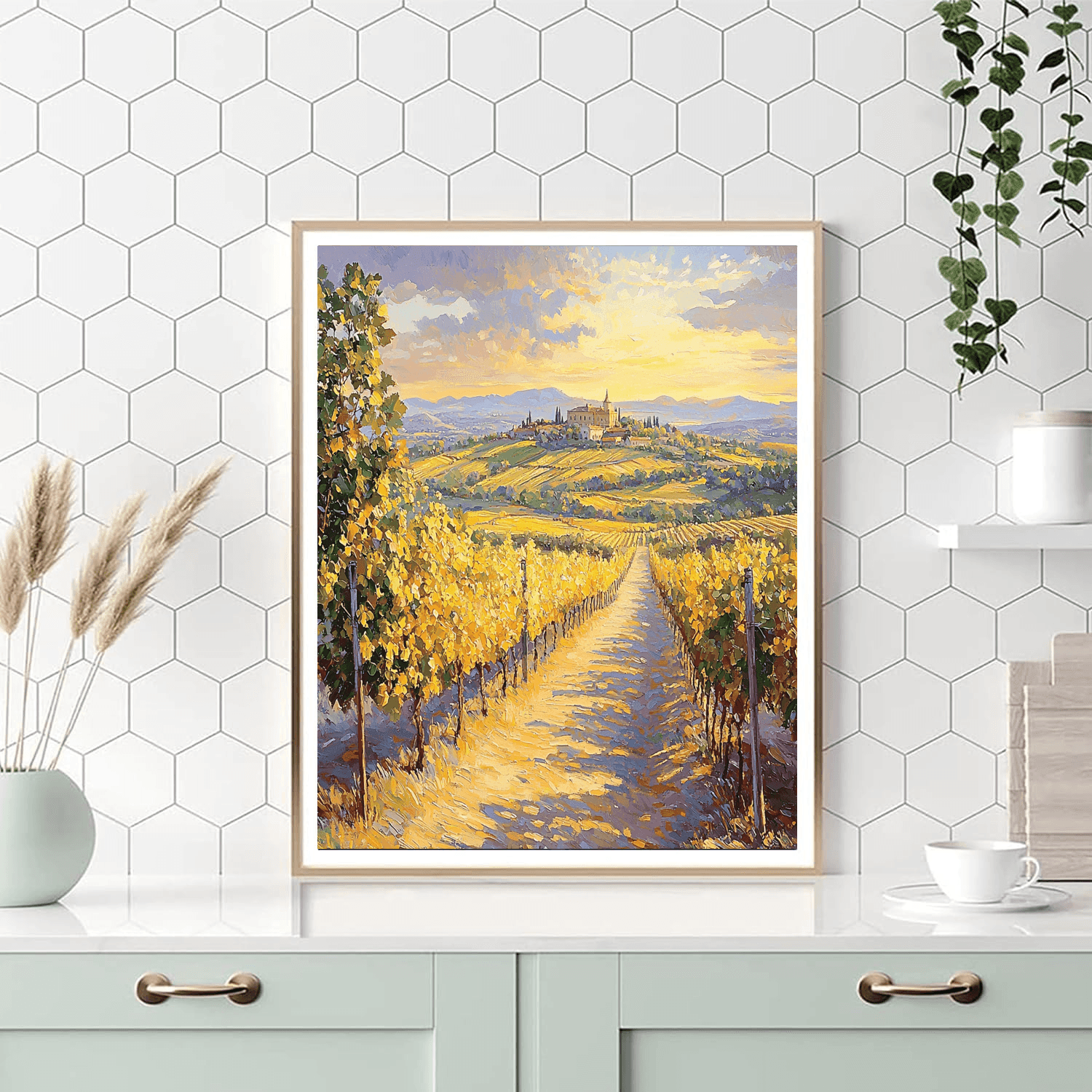 Paul Cézanne Inspired Chateau Vineyard Serenity  Numbered Painting Kits