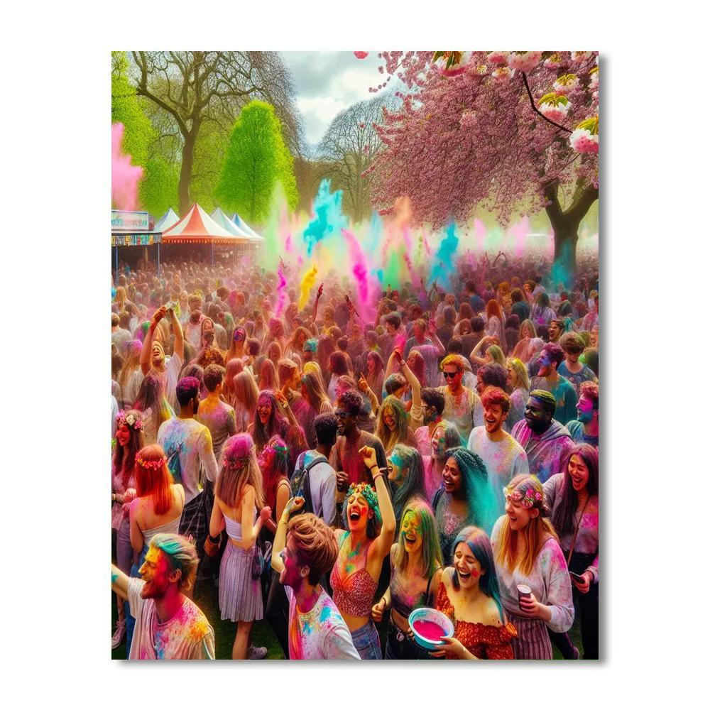 Festival Of Colors - Festival De Colores - Mexico Numbered Painting Kits