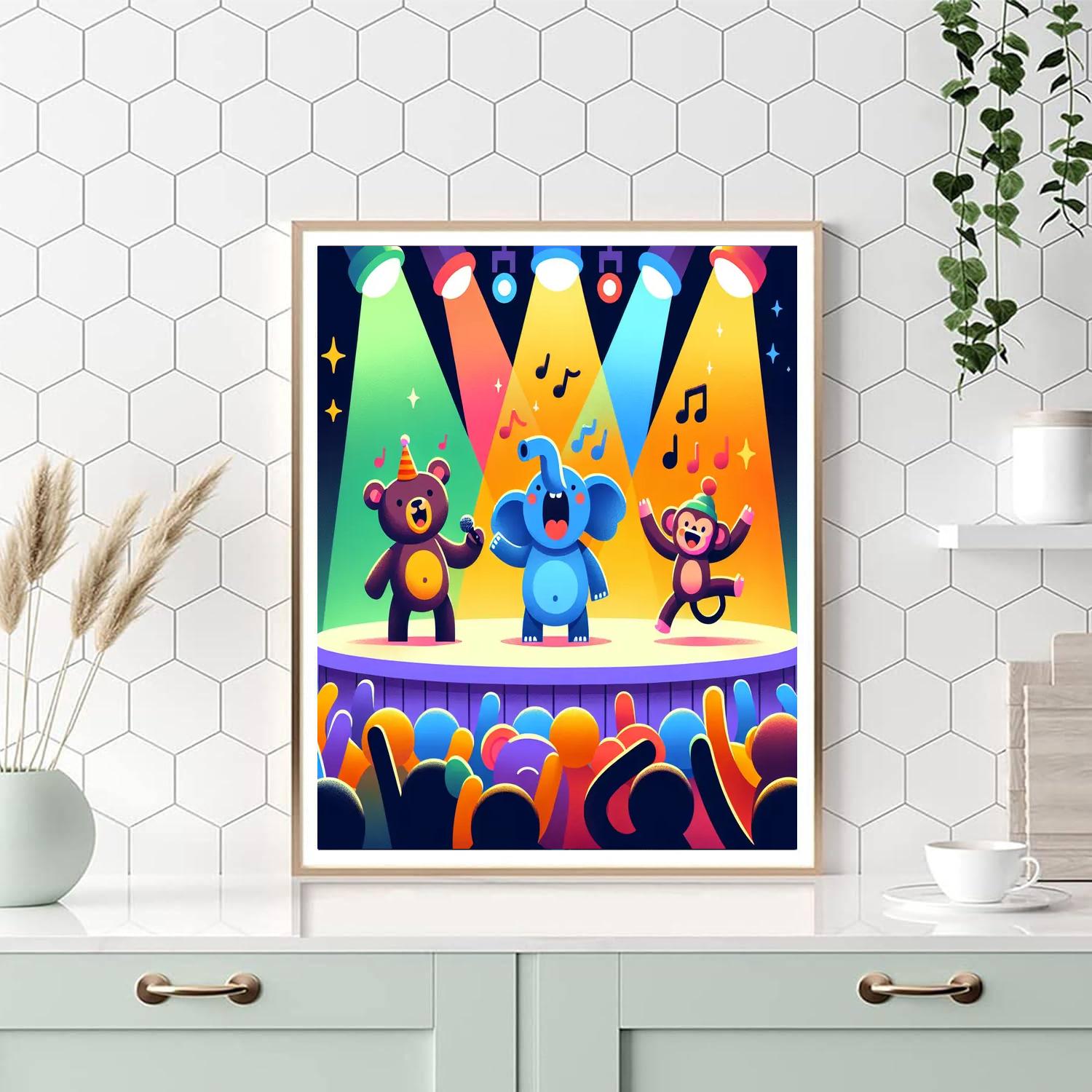 Animal Superstars Number Painting