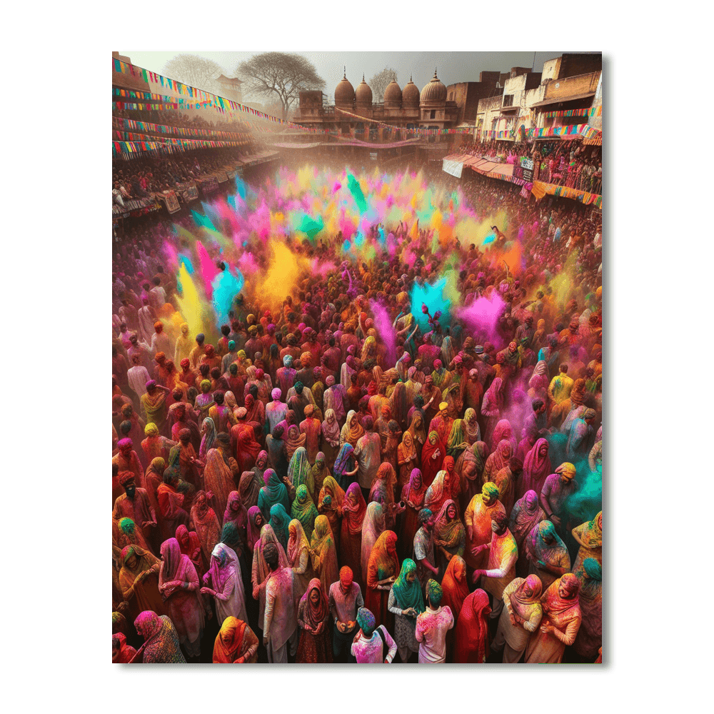 The Festival Of Colors - India Paint By Numbers Kits