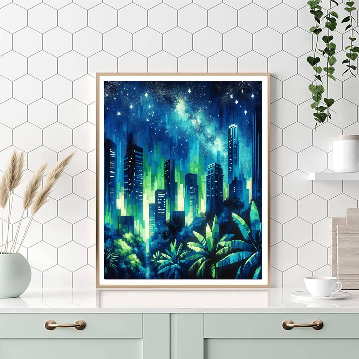 Starry Urban Jungle Painting By Numbers Kit