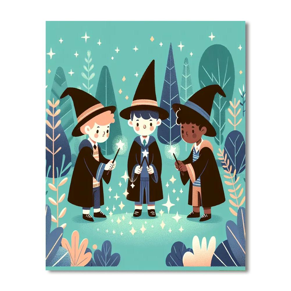 Whispering Woods Wizards Paint By Numbers Art