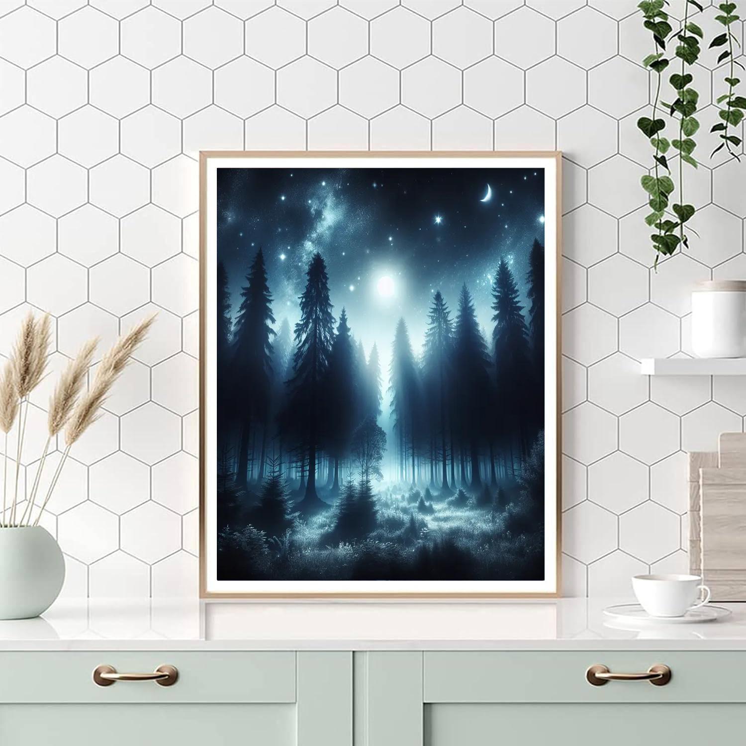Midnight Forest Magic Painting Number Kit