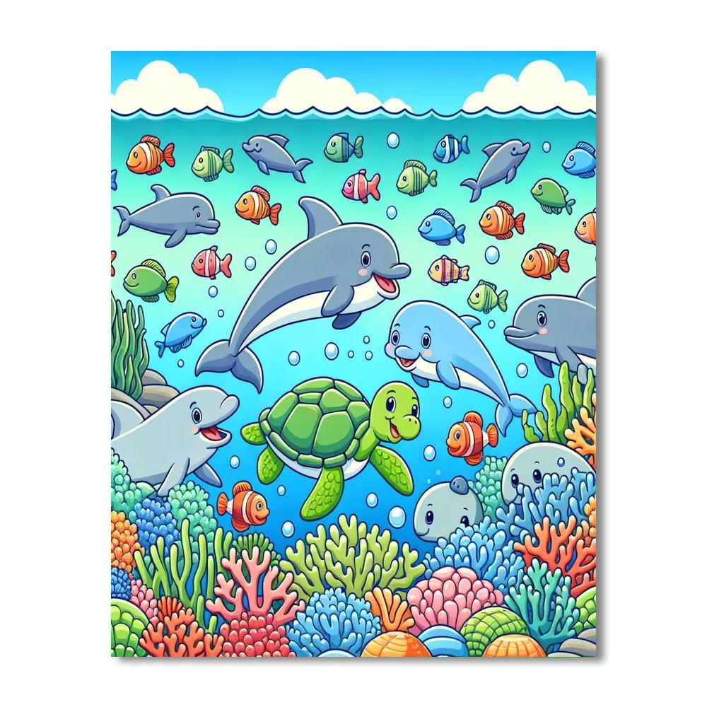 Ocean Life Discovery Paint By Numbers Kits
