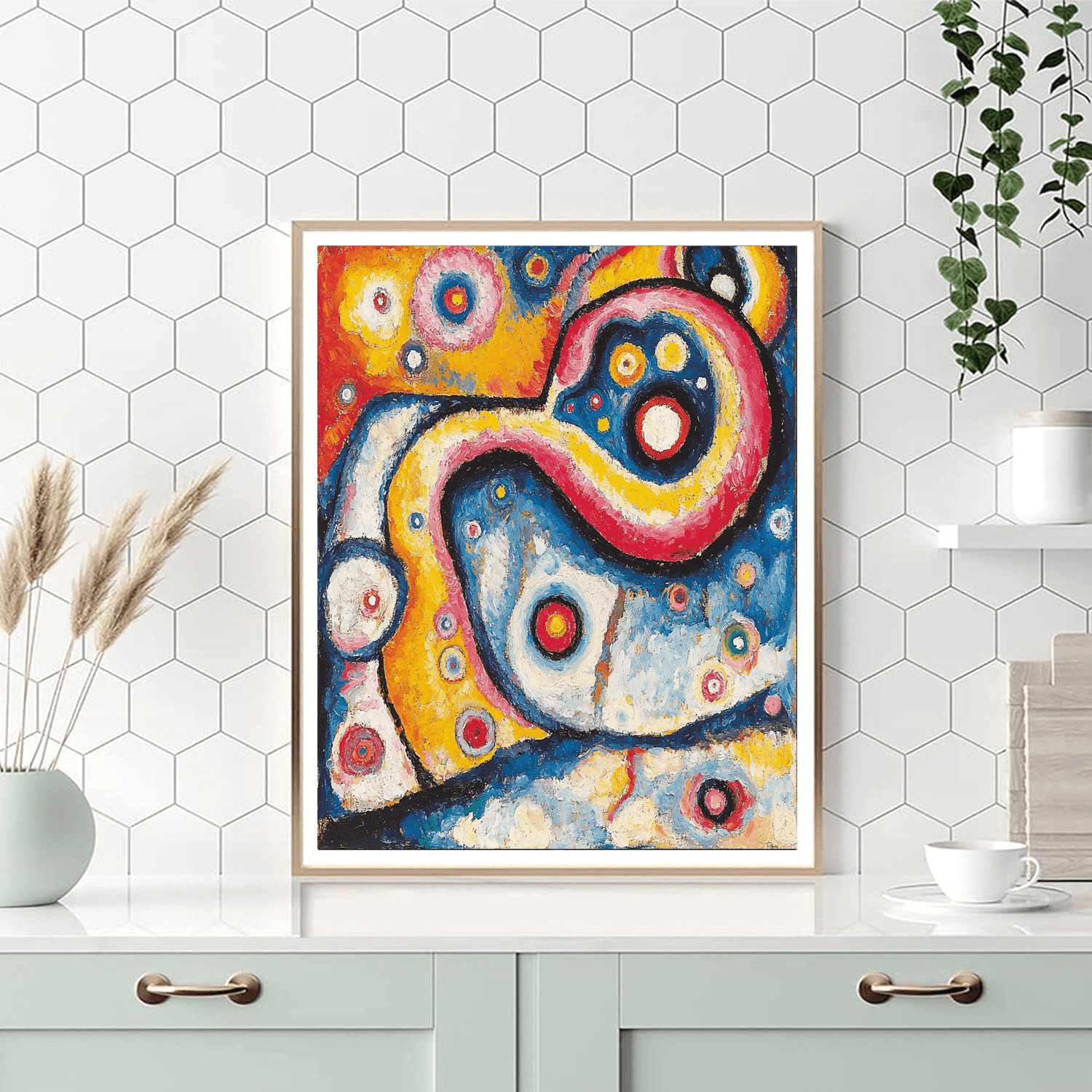 Wassily Kandinsky Inspired Vibrant Symphony  Paint By Numbers Art