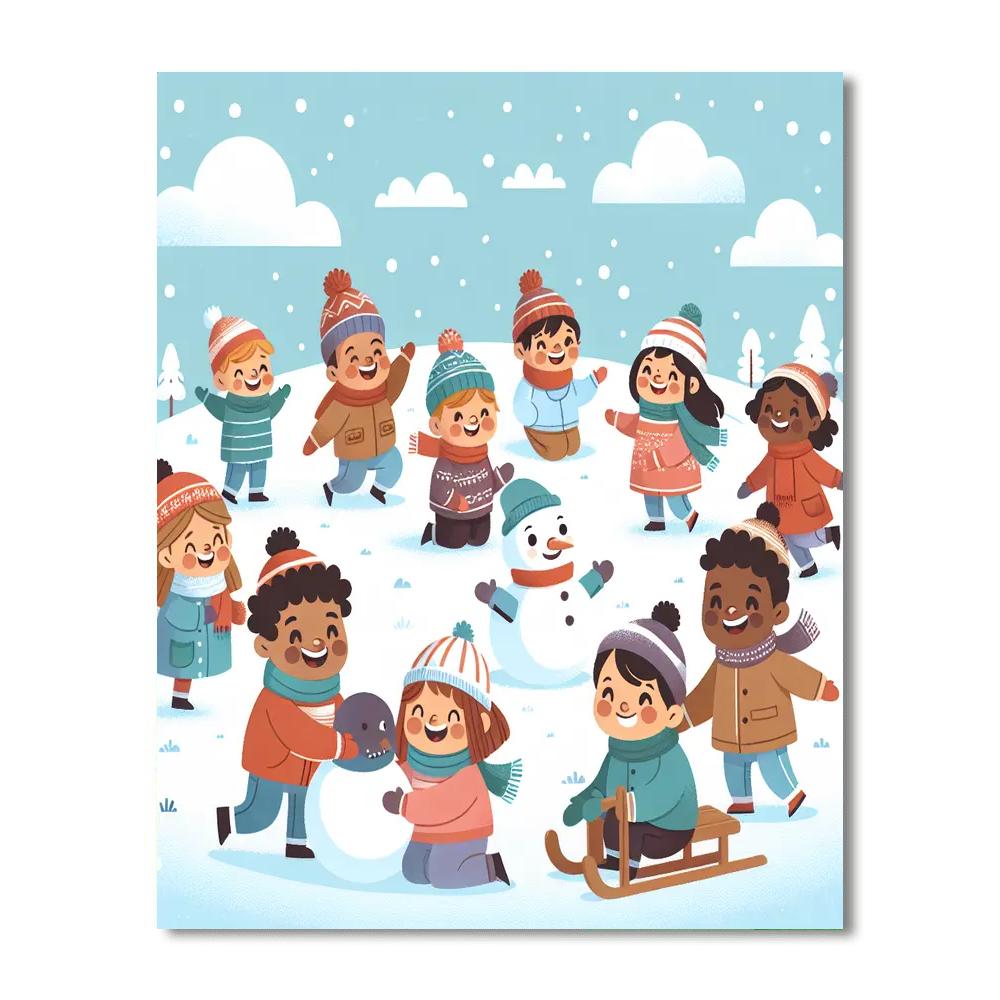 Colorful Winter Festivities Paint By Number